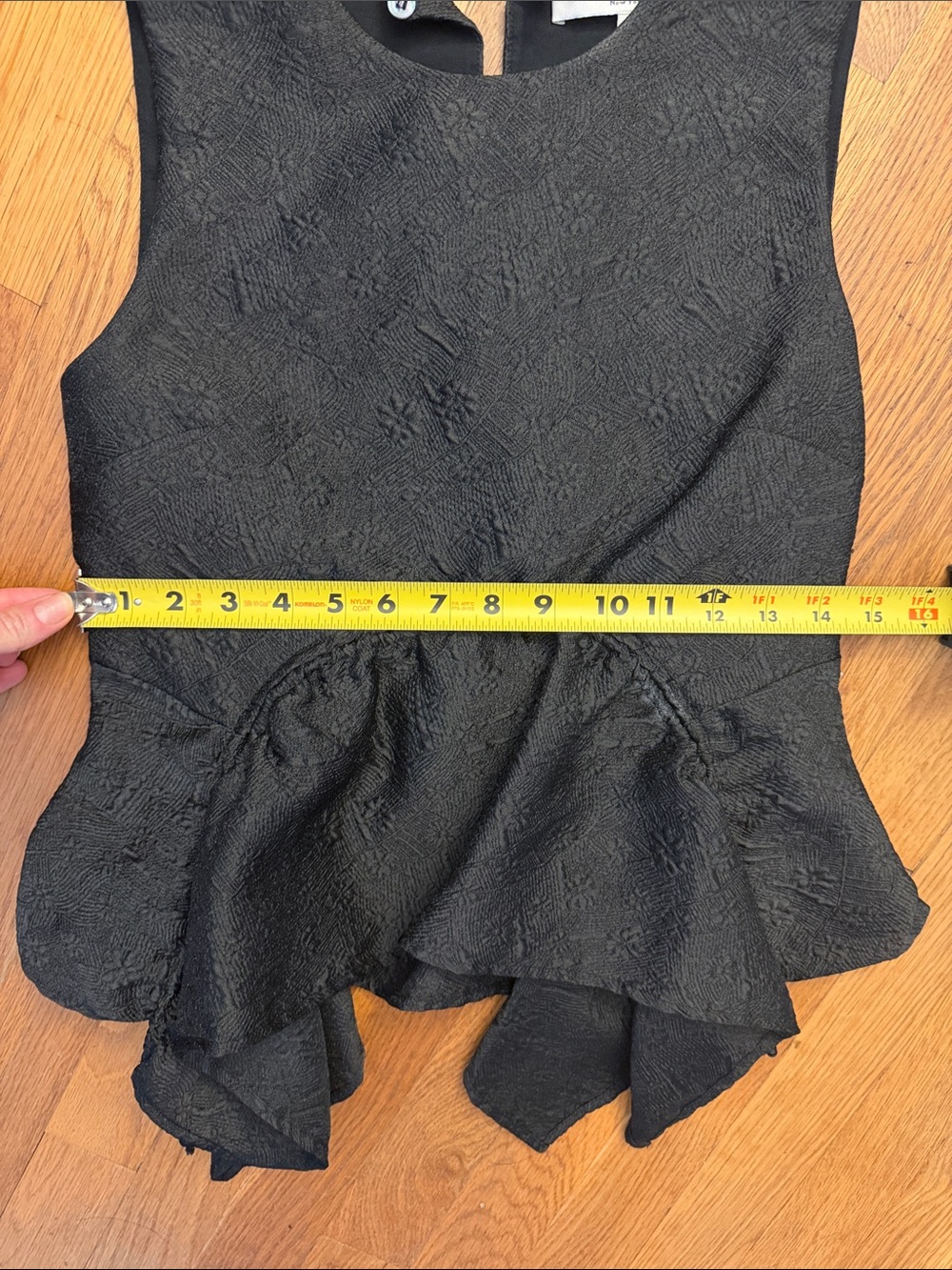 Sea New York Elegi Black Textured Sleeveless Peplum Tank - Picture 9 of 9